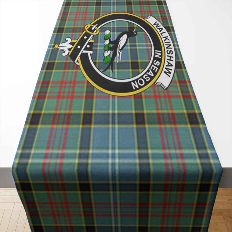 Scottish Walkinshaw Clan Crest Tartan Table Runner Tartan Blether 2