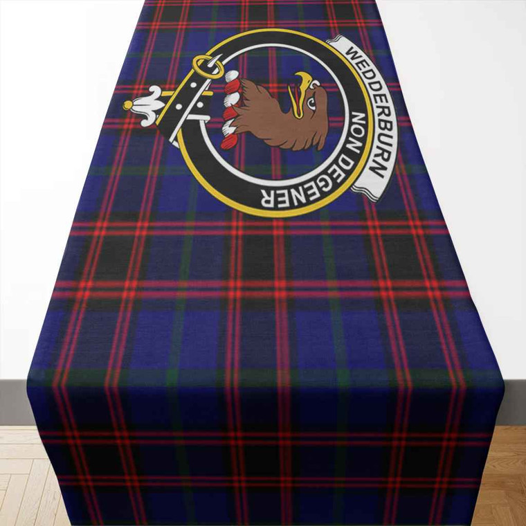 Scottish Wedderburn Clan Crest Tartan Table Runner Tartan Blether 2