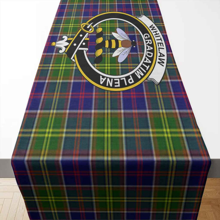 Scottish Whitelaw Clan Crest Tartan Table Runner Tartan Blether 2