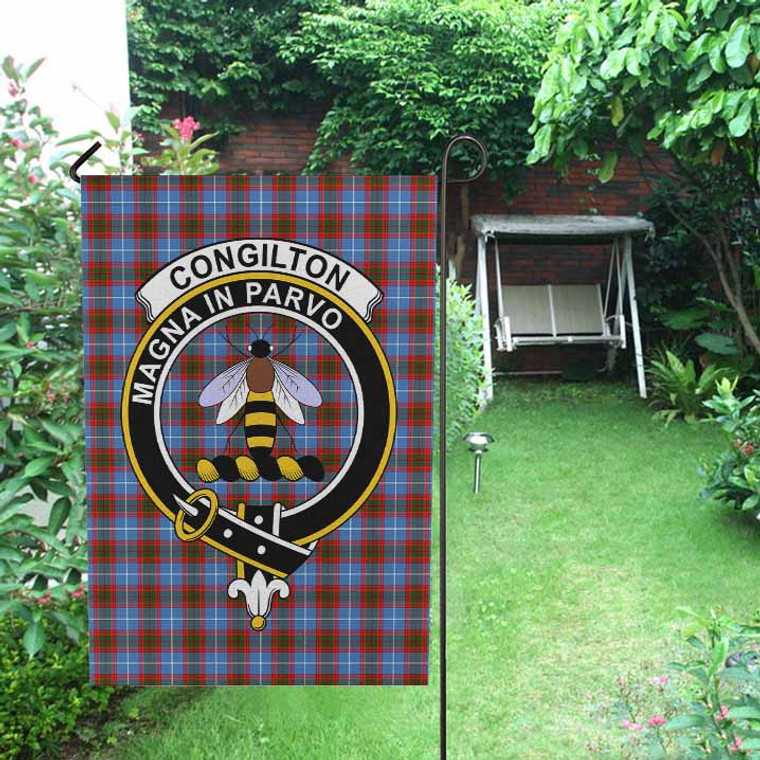 Scottish Congilton Clan Crest Tartan Garden Flag Tartan Blether 2