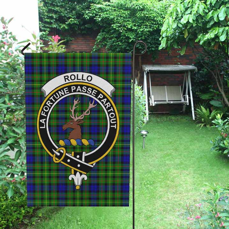 Scottish Rollo Clan Crest Tartan Garden Flag Tartan Blether 2