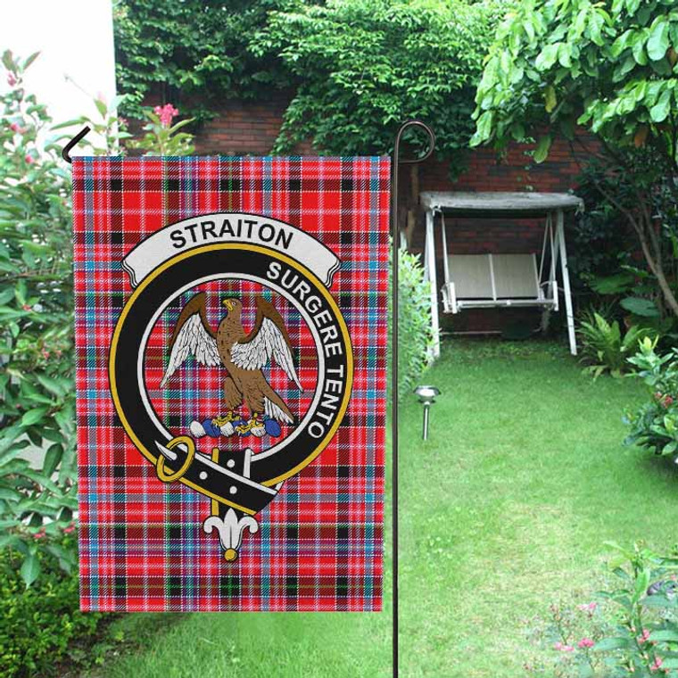 Scottish Straiton Clan Crest Tartan Garden Flag Tartan Blether 2