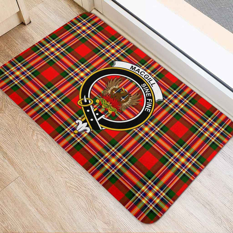 Scottish MacGill (Makgill) Clan Crest Tartan Door Mat Tartan Blether 2