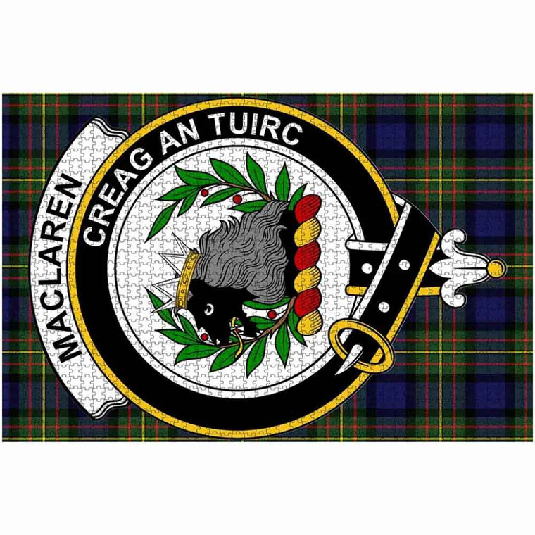 Scottish MacLaren Clan Crest Tartan Jigsaw Puzzle 2