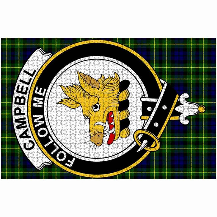 Scottish Campbell of Breadalbane Clan Crest Tartan Jigsaw Puzzle 2
