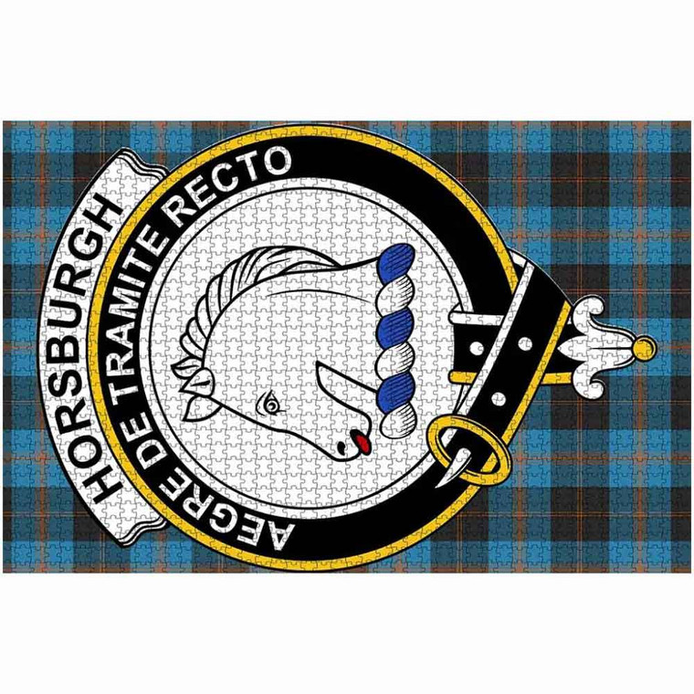 Scottish Horsburgh Clan Crest Tartan Jigsaw Puzzle 2