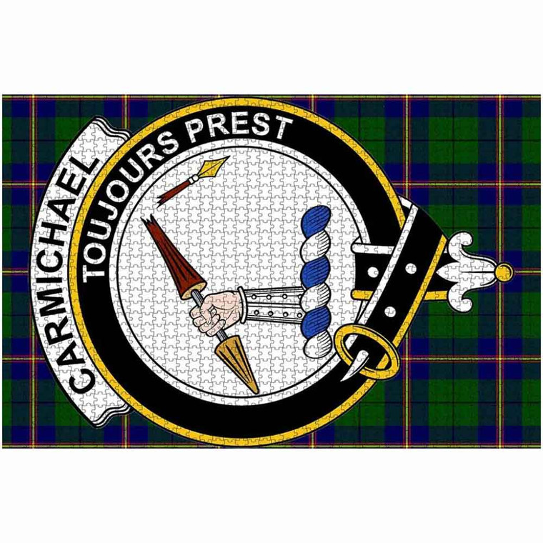 Scottish Carmichael Clan Crest Tartan Jigsaw Puzzle 2