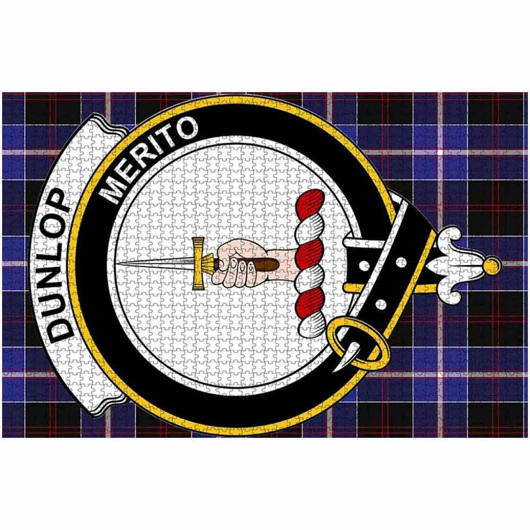 Scottish Dunlop Clan Crest Tartan Jigsaw Puzzle 2