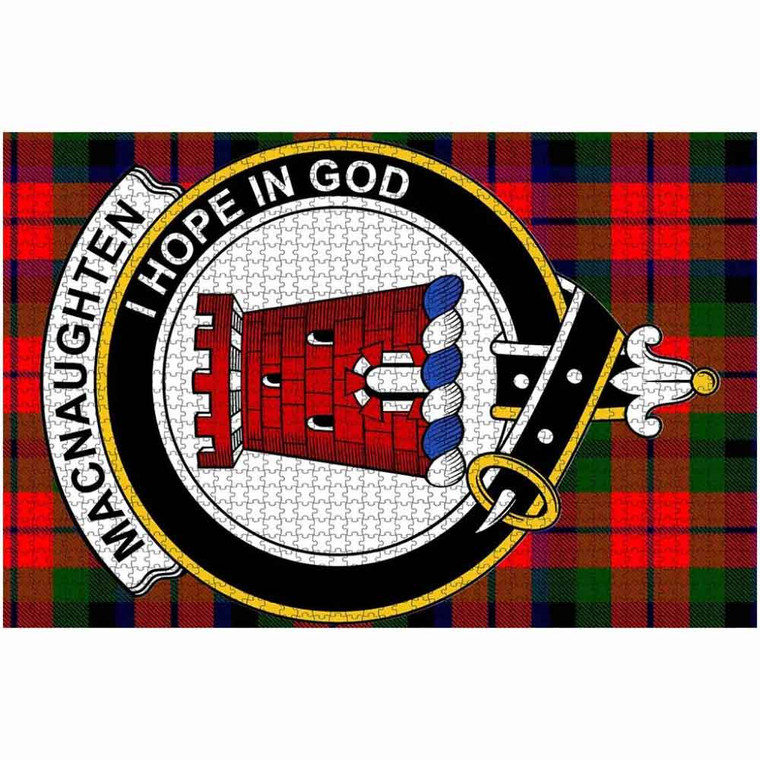 Scottish MacNaughten Clan Crest Tartan Jigsaw Puzzle 2