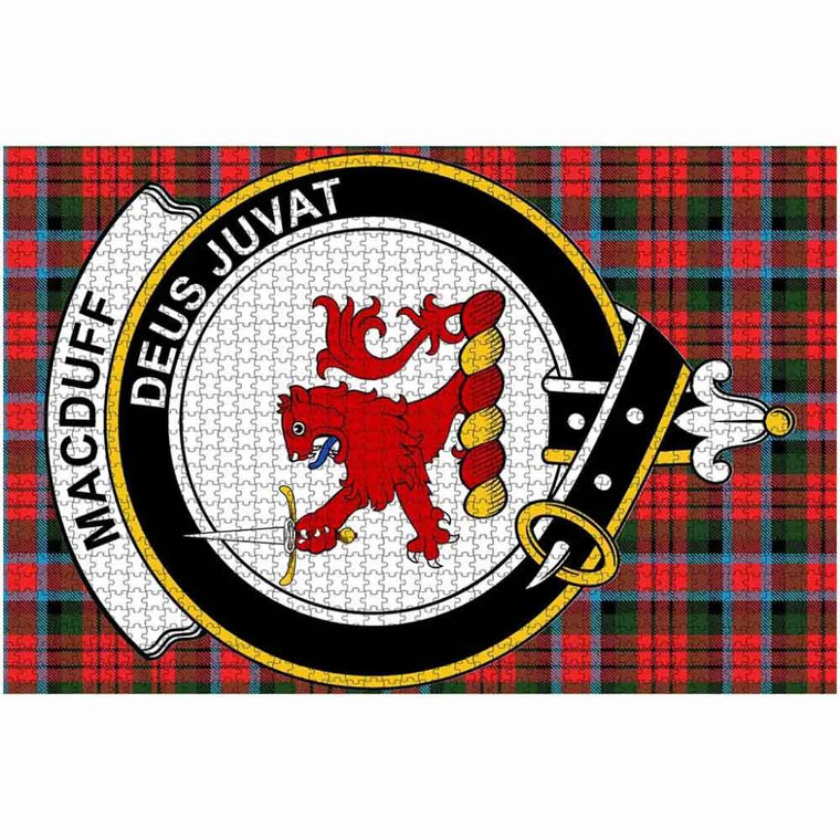 Scottish MacDuff Clan Crest Tartan Jigsaw Puzzle 2