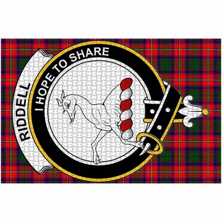 Scottish Riddell Clan Crest Tartan Jigsaw Puzzle 2