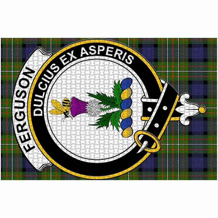 Scottish Ferguson Clan Crest Tartan Jigsaw Puzzle 2