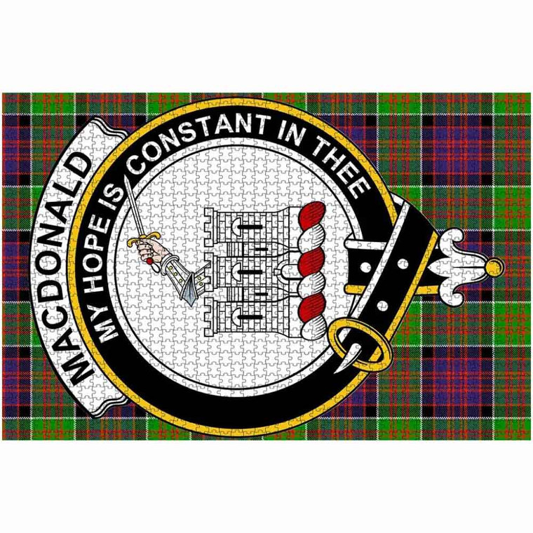 Scottish MacDonald (Clan Ranald) Clan Crest Tartan Jigsaw Puzzle 2