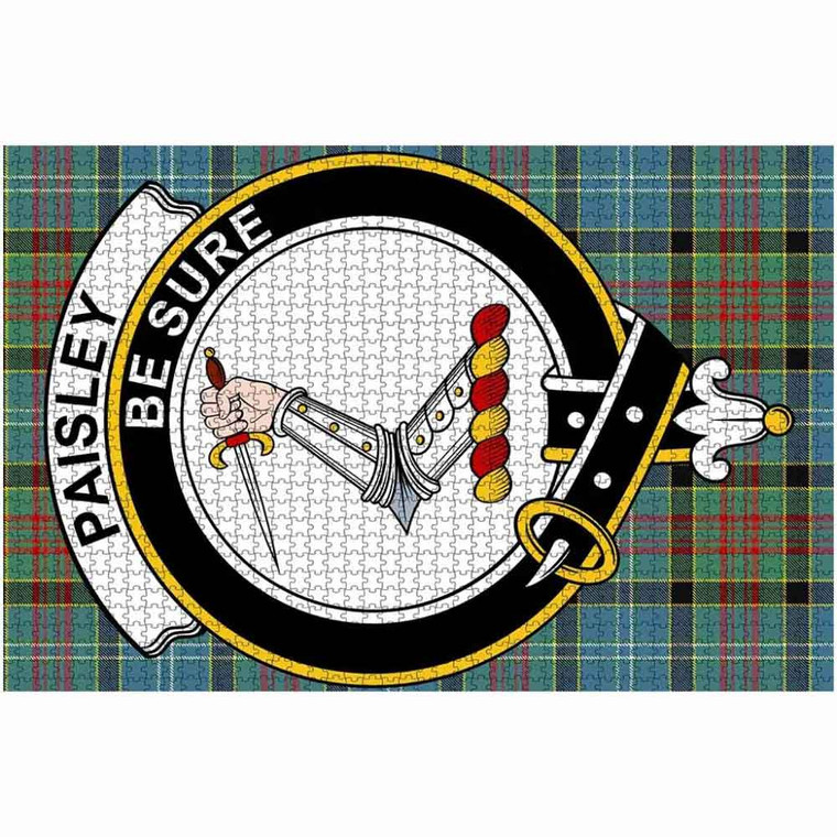 Scottish Paisley Clan Crest Tartan Jigsaw Puzzle 2