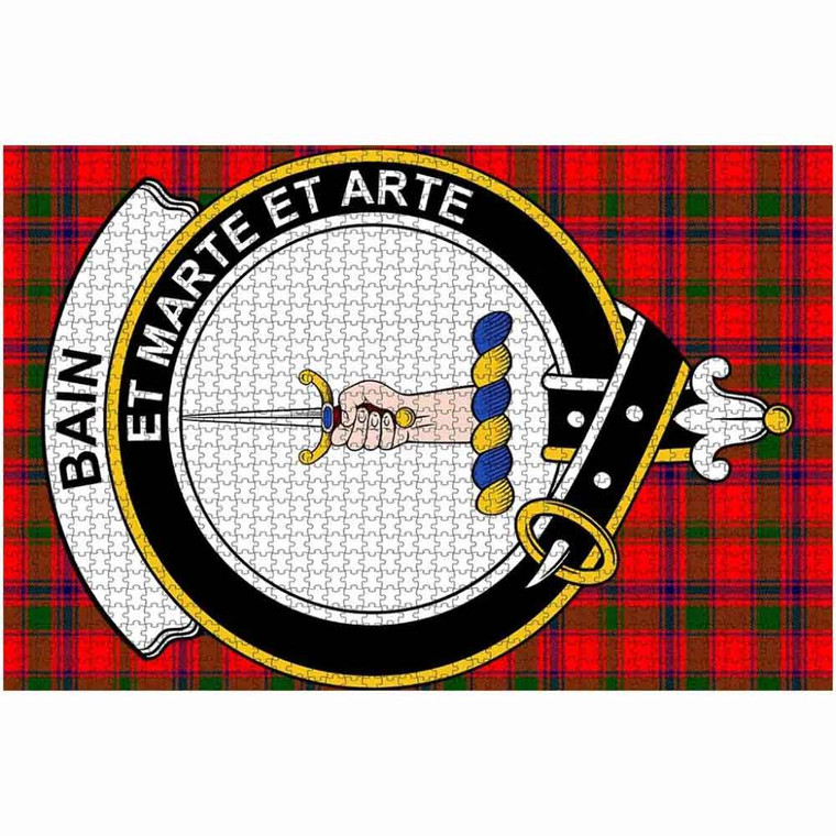 Scottish Bain Clan Crest Tartan Jigsaw Puzzle 2