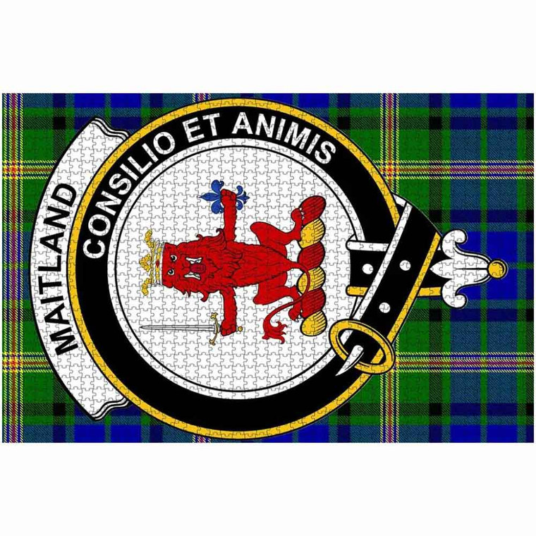 Scottish Maitland Clan Crest Tartan Jigsaw Puzzle 2