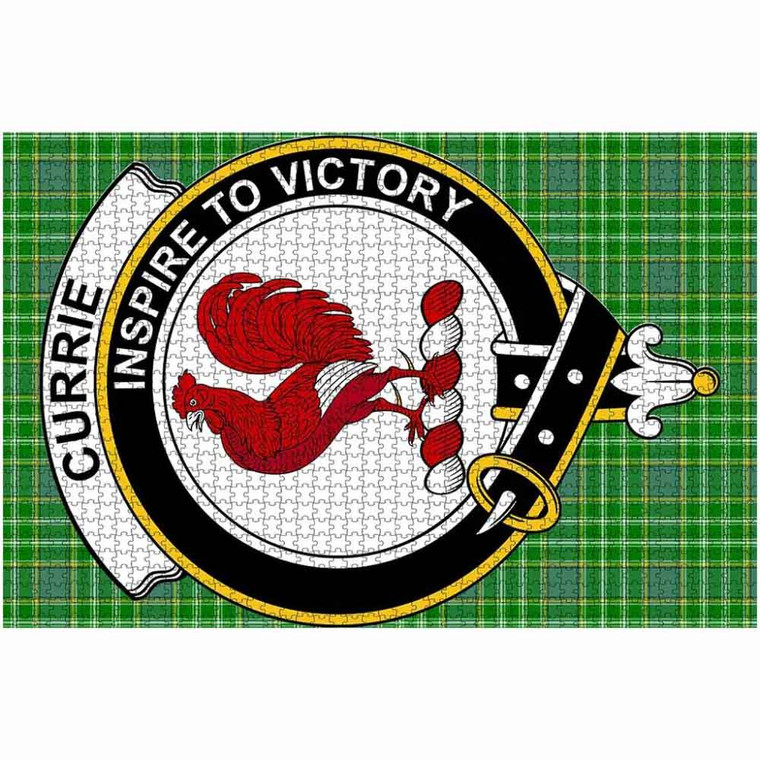 Scottish Currie Clan Crest Tartan Jigsaw Puzzle 2