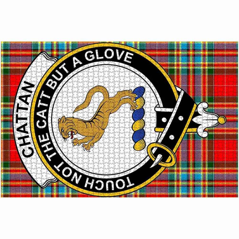 Scottish Chattan Clan Crest Tartan Jigsaw Puzzle 2