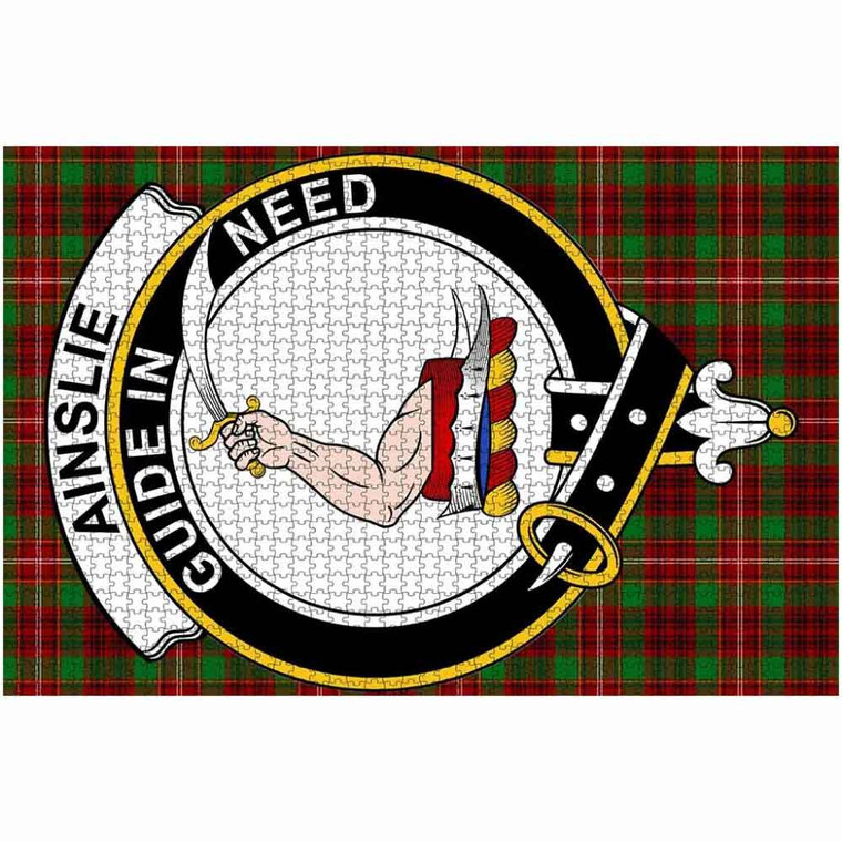 Scottish Ainslie Clan Crest Tartan Jigsaw Puzzle 2