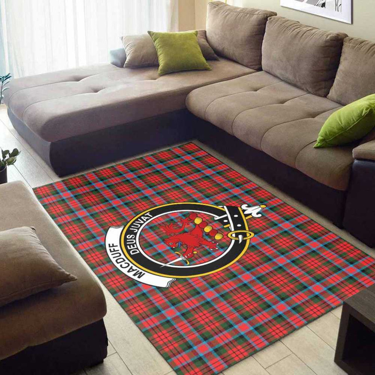 Scottish MacDuff Clan Crest Tartan Area Rug Tartan Blether 2