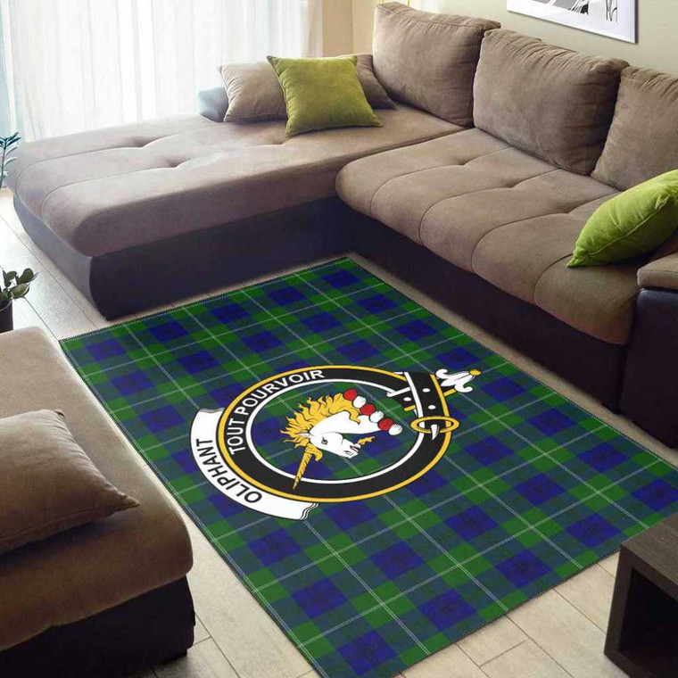 Scottish Oliphant Clan Crest Tartan Area Rug Tartan Blether 2