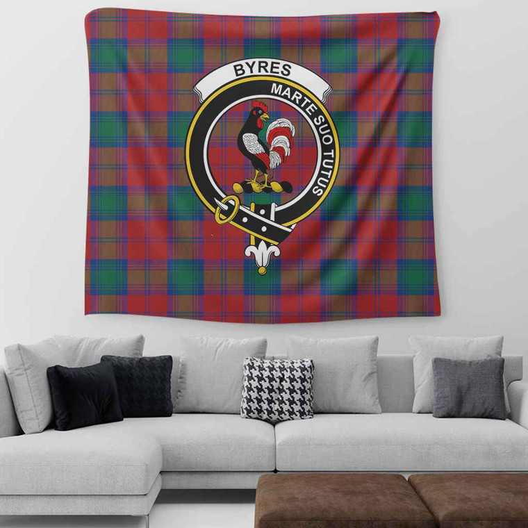 Scottish Byres Clan Crest Tartan Tapestry Tartan Blether 2