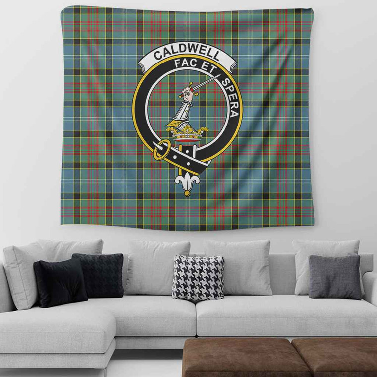 Scottish Caldwell Clan Crest Tartan Tapestry Tartan Blether 2