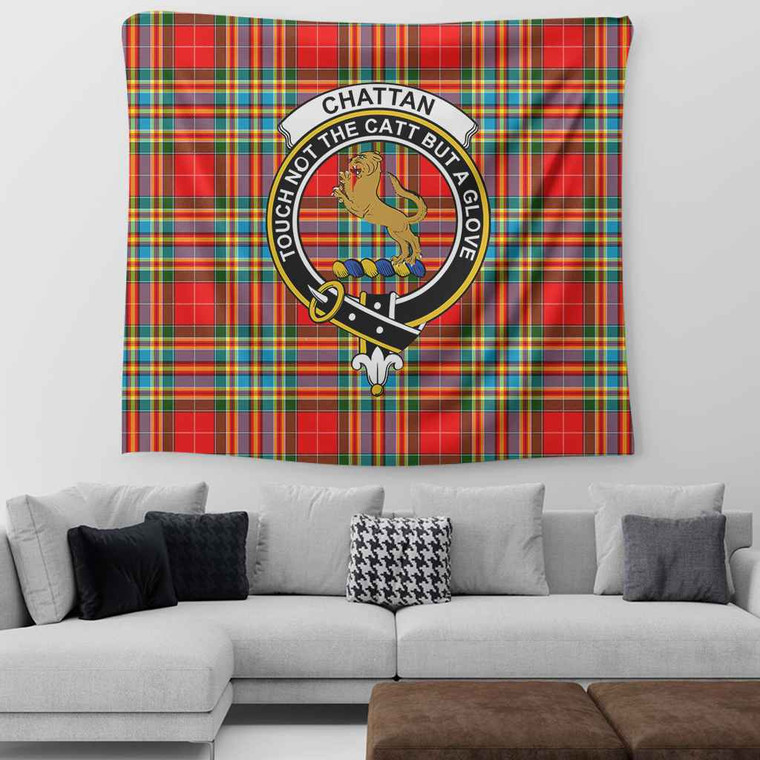 Scottish Chattan Clan Crest Tartan Tapestry Tartan Blether 2
