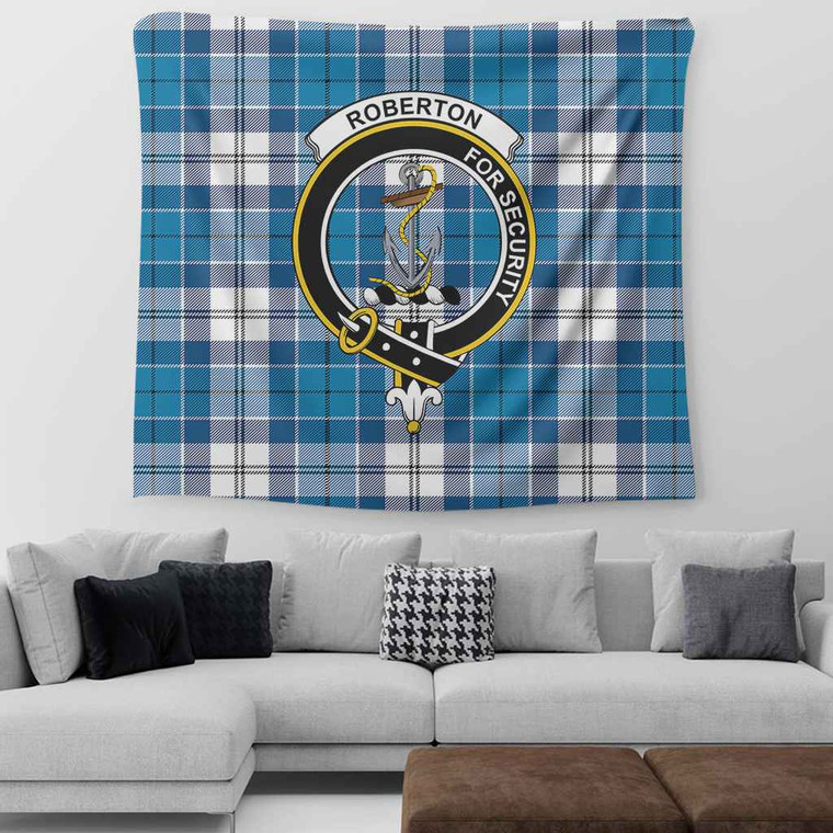 Scottish Roberton Clan Crest Tartan Tapestry Tartan Blether 2