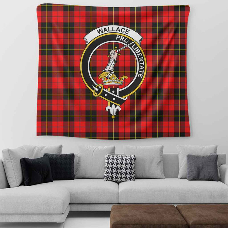 Scottish Wallace Clan Crest Tartan Tapestry Tartan Blether 2