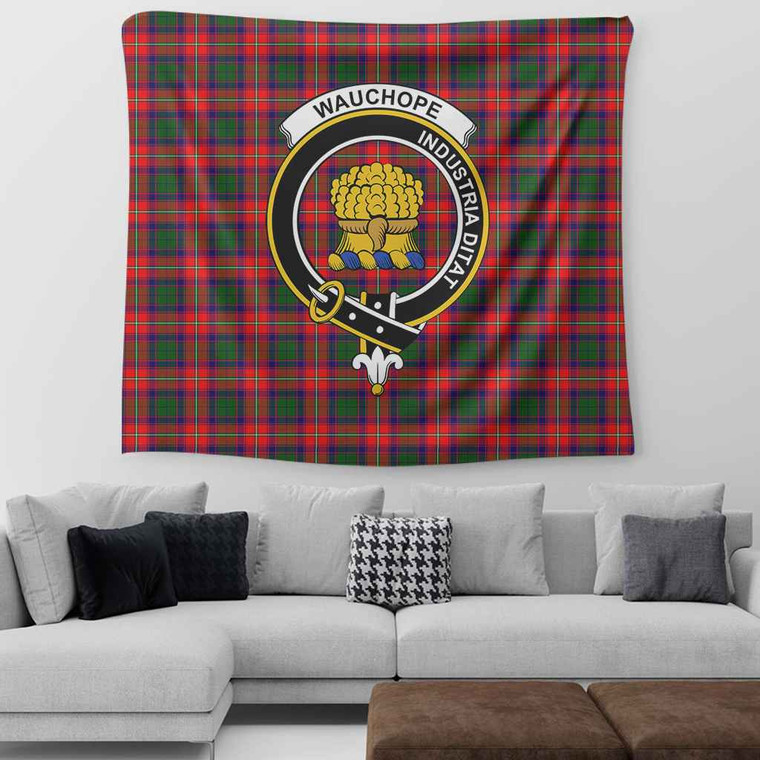 Scottish Wauchope (or Waugh) Clan Crest Tartan Tapestry Tartan Blether 2