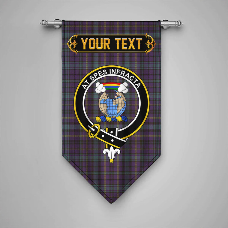 Scottish Hope Vere Weathered Clan Crest Tartan Gonfalon Custom Personalized Tartan Blether