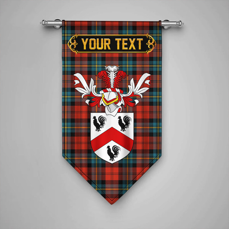 Scottish Aitken Ancient Clan Crest Tartan Gonfalon Custom Personalized Tartan Blether