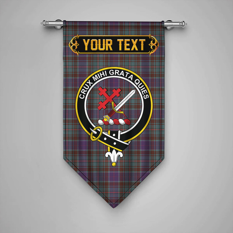 Scottish Adam Weathered Clan Crest Tartan Gonfalon Custom Personalized Tartan Blether