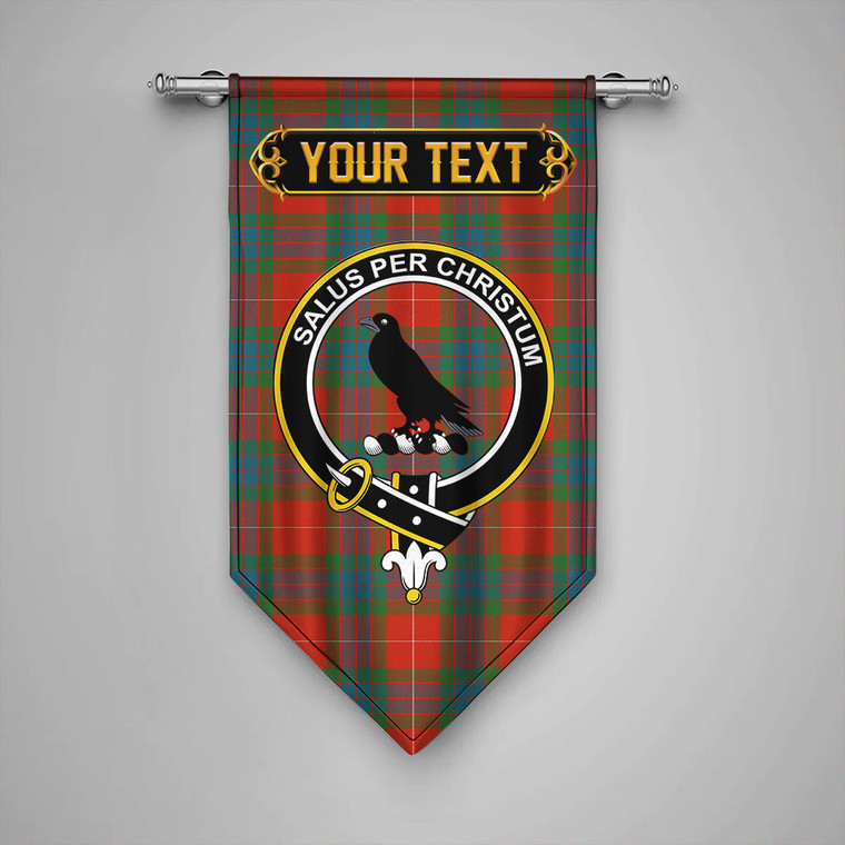 Scottish Abernethy Ancient Clan Crest Tartan Gonfalon Custom Personalized Tartan Blether