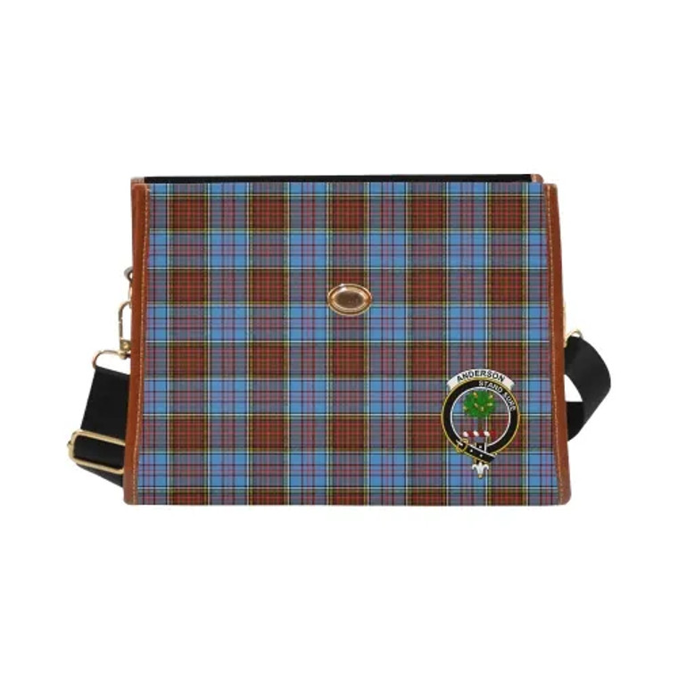 Scottish Anderson Clan Crest Tartan Waterproof Canvas Bag Tartan Blether 2