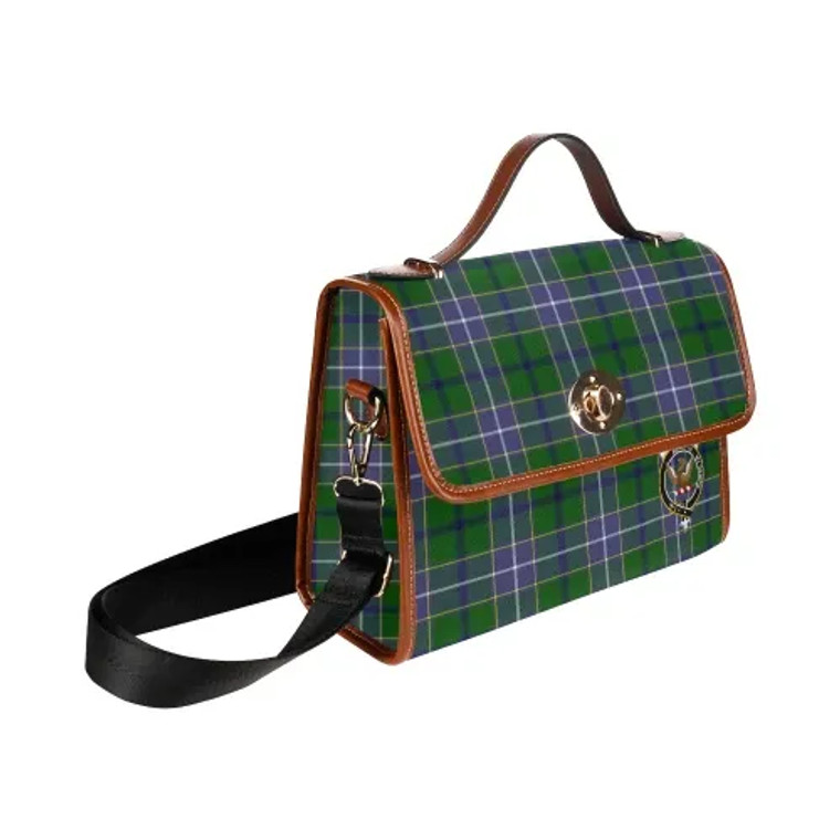 Scottish Wishart Clan Crest Tartan Waterproof Canvas Bag Tartan Blether 2