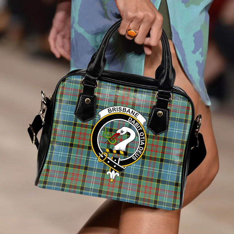 Scottish Brisbane Modern Clan Crest Tartan Shoulder Handbag Tartan Blether 2