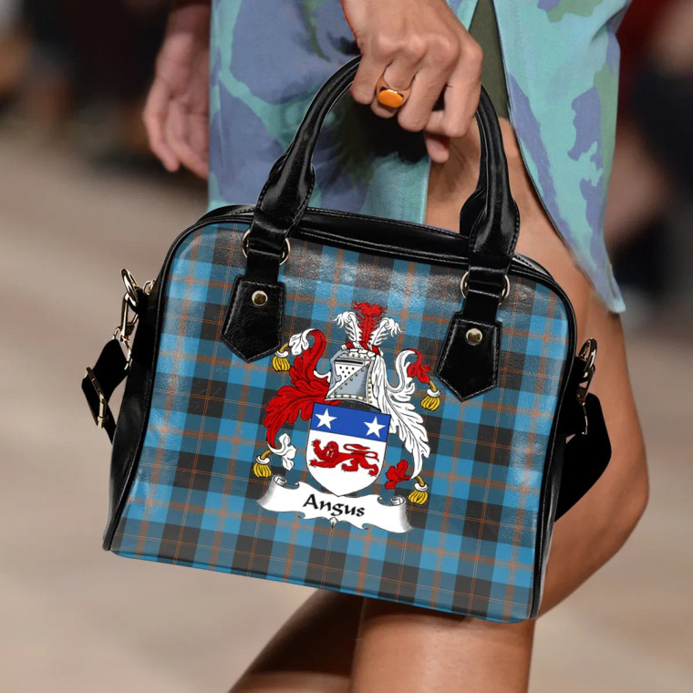 Scottish Angus Ancient Clan Crest Tartan Shoulder Handbag Tartan Blether 2