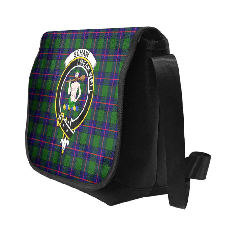 Scottish Schaw (of Sauchie) Clan Crest Tartan Messenger Bag Tartan Blether 2