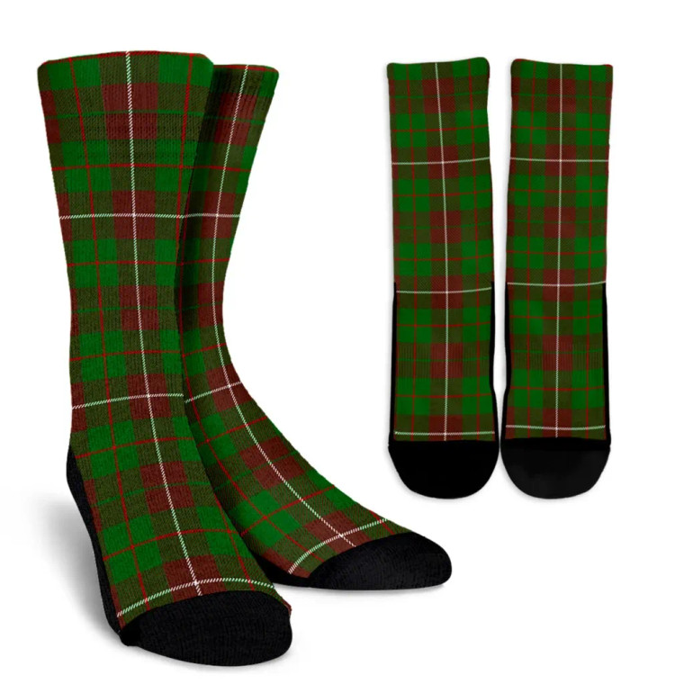 Scottish MacKinnon Hunting Modern Clan Tartan Crew Socks