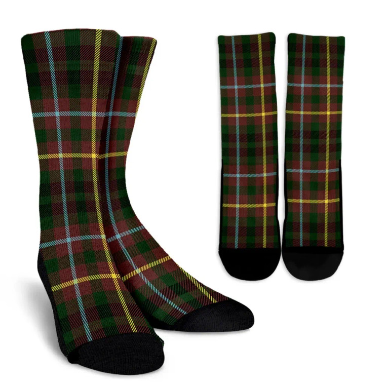 Scottish Buchanan Hunting Clan Tartan Crew Socks