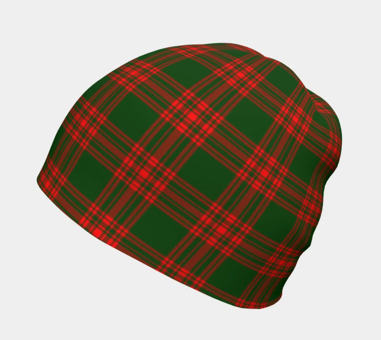 Scottish Menzies Green Modern Clan Tartan Beanie Tartan Blether 2