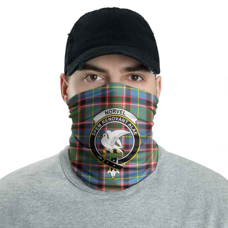 Scottish Norvel Clan Crest Tartan Neck Gaiter Men Tartan Blether