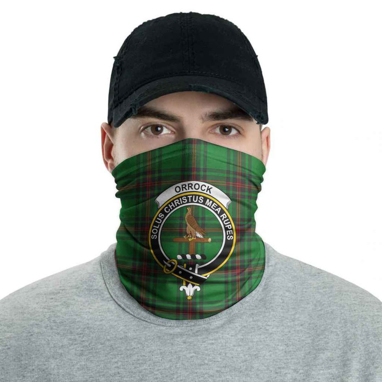 Scottish Orrock Clan Crest Tartan Neck Gaiter Men Tartan Blether