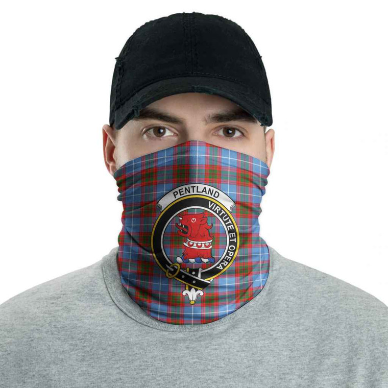 Scottish Pentland Clan Crest Tartan Neck Gaiter Men Tartan Blether