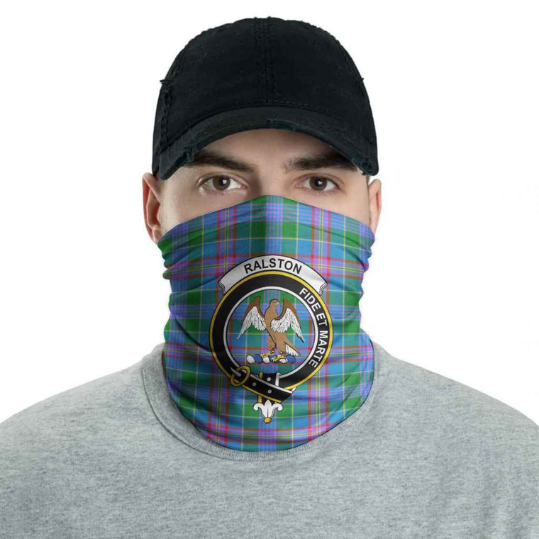 Scottish Ralston Clan Crest Tartan Neck Gaiter Men Tartan Blether