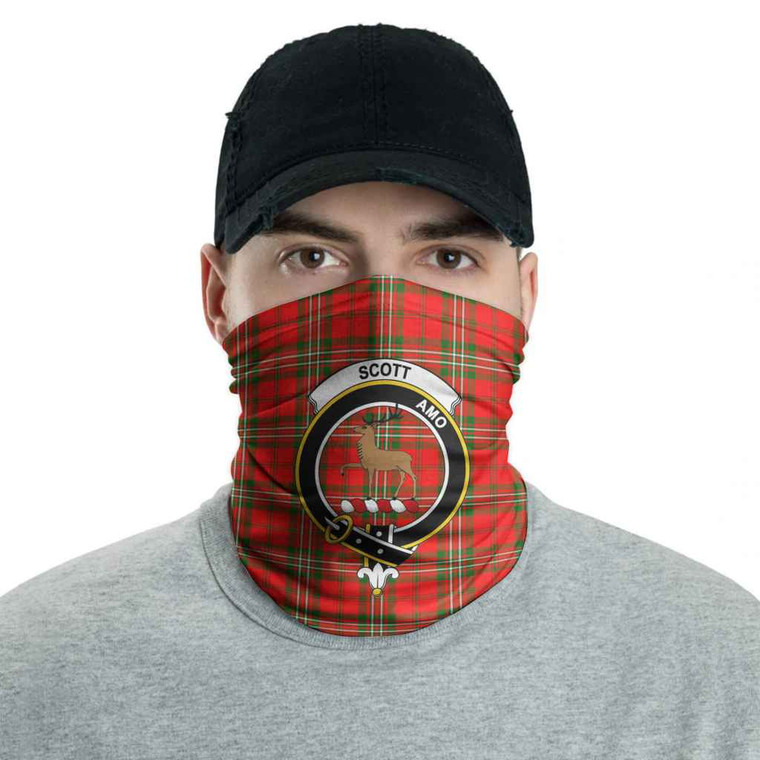 Scottish Scott Clan Crest Tartan Neck Gaiter Men Tartan Blether