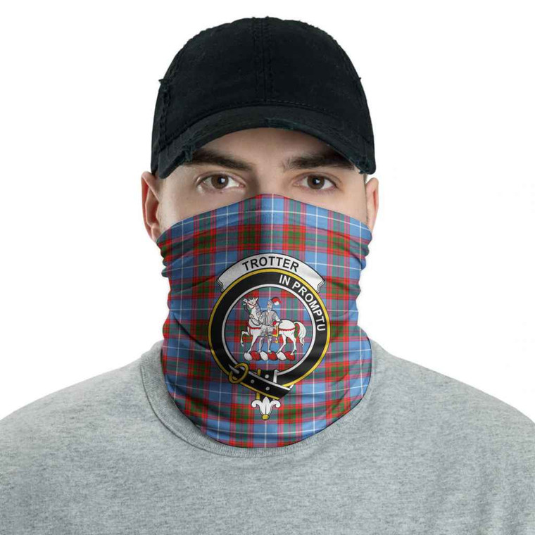 Scottish Trotter Clan Crest Tartan Neck Gaiter Men Tartan Blether