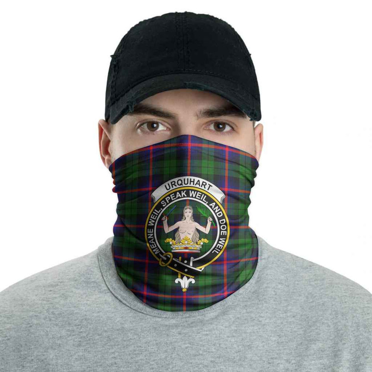 Scottish Urquhart Clan Crest Tartan Neck Gaiter Men Tartan Blether